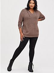 Plus Size Relaxed Fit Hoodie - Super Soft Plush Warm Stone, TAN/BEIGE, alternate