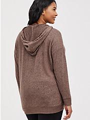 Plus Size Relaxed Fit Hoodie - Super Soft Plush Warm Stone, TAN/BEIGE, alternate