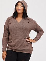 Plus Size Relaxed Fit Hoodie - Super Soft Plush Warm Stone, TAN/BEIGE, hi-res