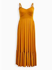 Plus Size Tiered Maxi Dress - Super Soft Yellow, GOLDEN YELLOW, hi-res