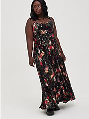 Tiered Maxi Dress - Super Soft Black Floral, FLORAL - BLACK, hi-res
