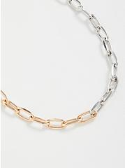 Plus Size Single Link Necklace - Mixed Metal, , alternate