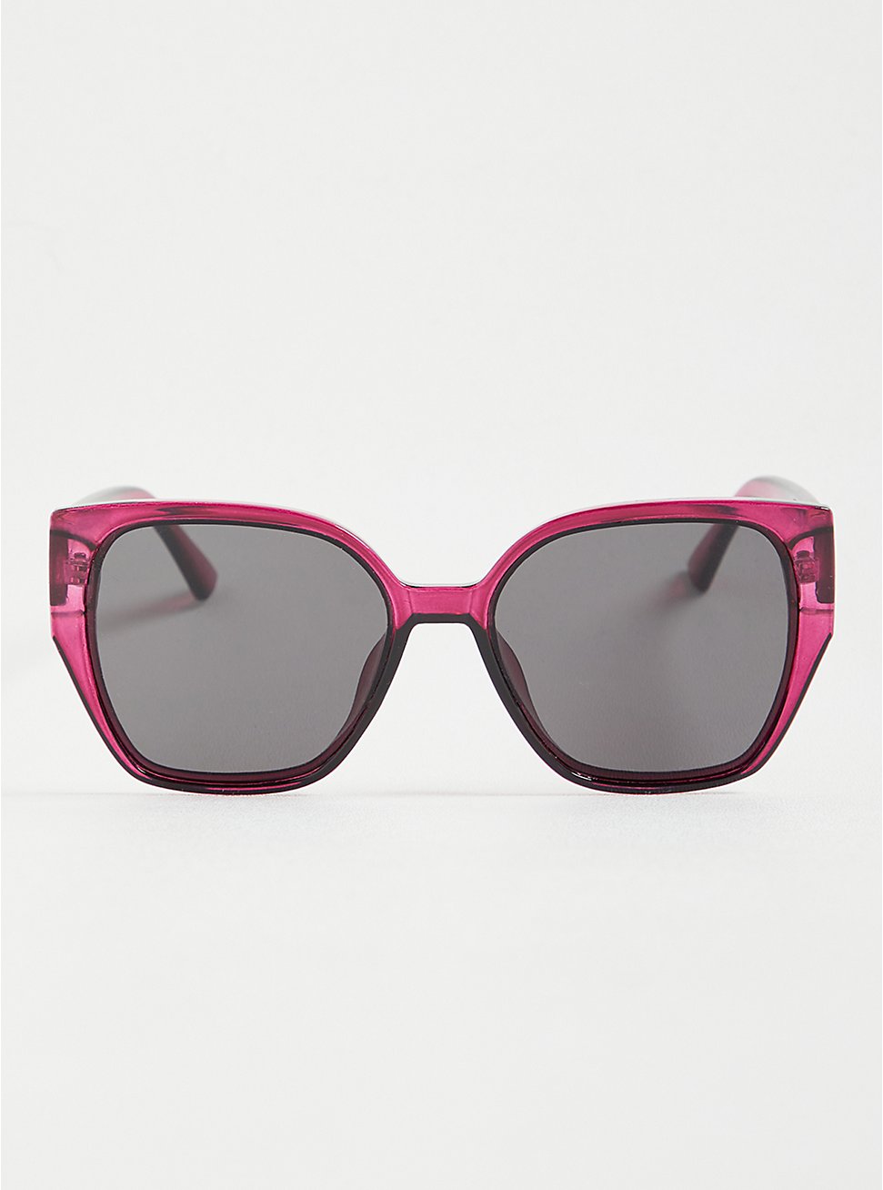 Plus Size Round Cat Eye Sunglasses - Plum, , hi-res