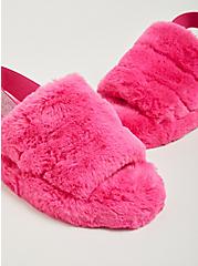 Platform Fur Slipper - Hot Pink (WW), HOT PINK, alternate