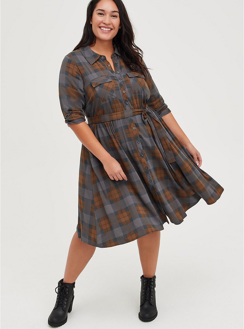 Plus Size - Shirt Dress - Outlander Tartan - Torrid