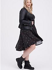 Plus Size Skater Dress - Super Soft Plush Star Black, STARS - BLACK, alternate