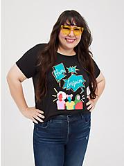 #TorridStrong Classic Fit Everyday Tee - Signature Jersey Here to Inspire Black, DEEP BLACK, hi-res