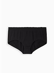 Plus Size Seamless Cheeky Panty - Black, RICH BLACK, hi-res