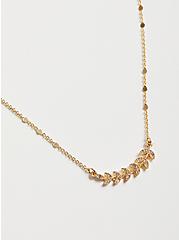 Leaf Delicate Necklace - Gold Tone, , alternate