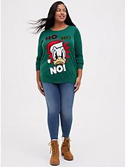 Embellished Sweater - Disney Mickey & Friends Donald Duck Ho Ho No Green, EVERGREEN, alternate