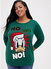 Embellished Sweater - Disney Mickey & Friends Donald Duck Ho Ho No Green, EVERGREEN, hi-res