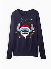 Glam Sweater - Disney Lilo & Stitch Santa, PEACOAT, hi-res