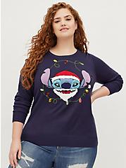 Glam Sweater - Disney Lilo & Stitch Santa, PEACOAT, hi-res