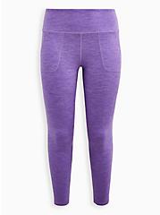 Plus Size Full Length Legging - Super Soft Performance Jersey Neon Lavender, LAVENDER, hi-res