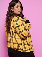 Betsey Johnson Bomber - Luxe Ponte Yellow Plaid, OTHER PRINTS, alternate