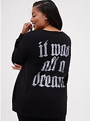 Plus Size Tunic Sweatshirt - Cozy Fleece Biggie Dream Black, DEEP BLACK, alternate