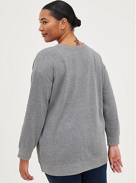 Tunic Sweatshirt - Cozy Fleece Sublime Grey, MEDIUM HEATHER GREY, alternate