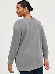 Plus Size Tunic Sweatshirt - Cozy Fleece Sublime Grey, MEDIUM HEATHER GREY, alternate