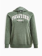Pullover Hoodie - Cozy Fleece Parks & Recreation Pawnee, GREEN, hi-res