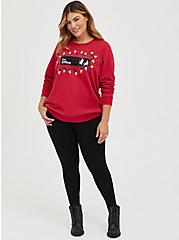 Sweatshirt - Cozy Fleece The Office Christmas Red, JESTER RED, alternate