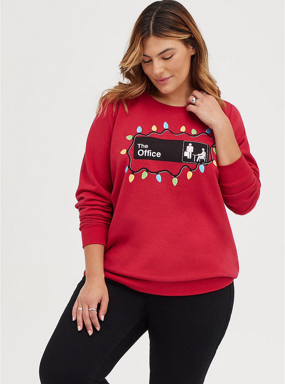 Sweatshirt - Cozy Fleece The Office Christmas Red, JESTER RED, hi-res