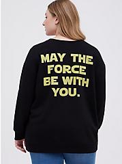 Plus Size Tunic Sweatshirt - Cozy Fleece Star Wars Black, DEEP BLACK, alternate