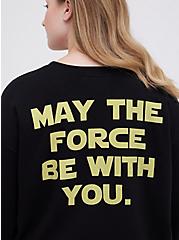 Plus Size Tunic Sweatshirt - Cozy Fleece Star Wars Black, DEEP BLACK, alternate
