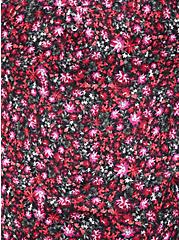 Harper Tunic Blouse - Brushed Rayon Ditsy Floral, FLORAL - BLACK, alternate