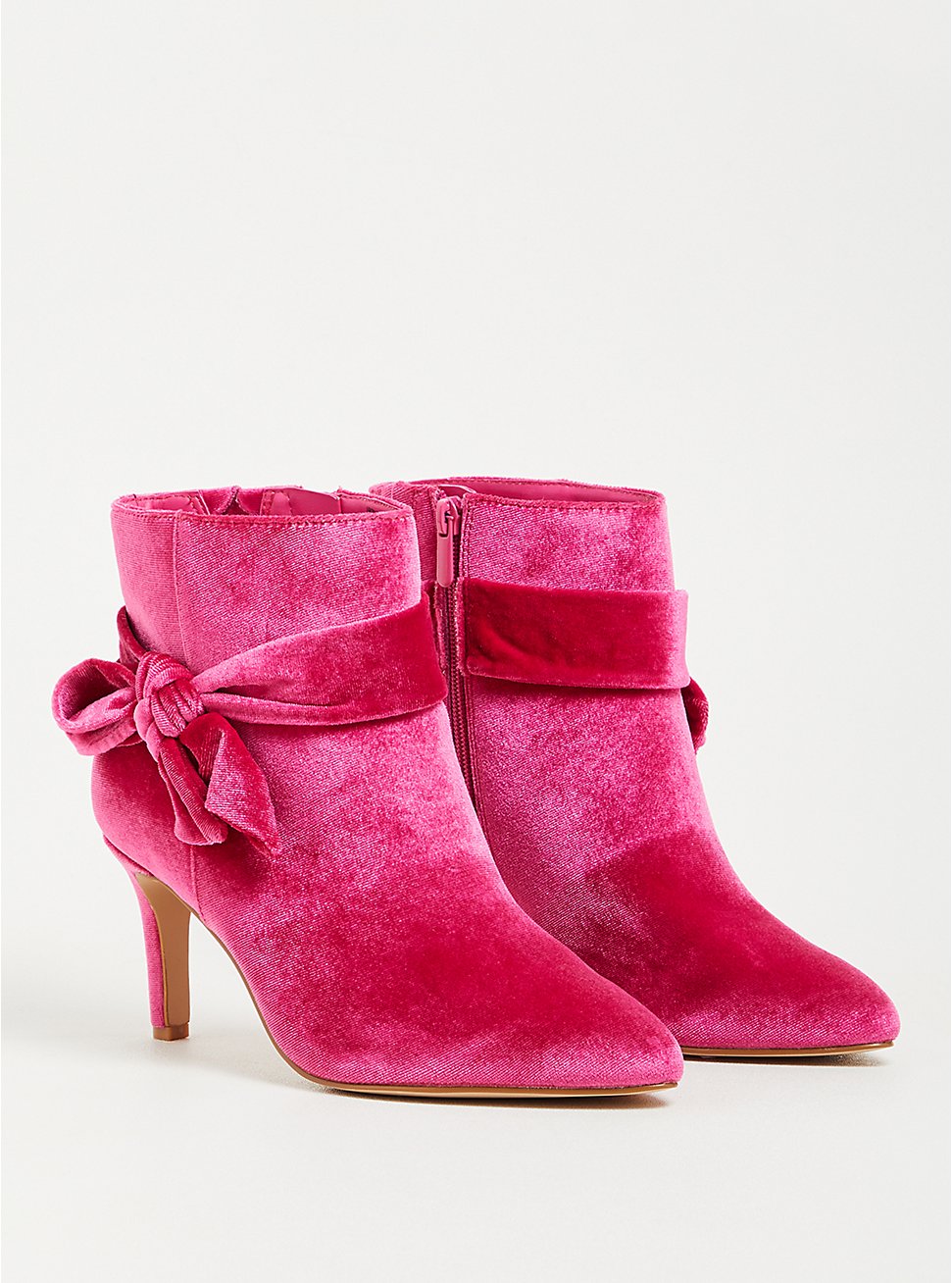Plus Size Pointed Heel Bootie (WW), FUCHSIA RED, hi-res