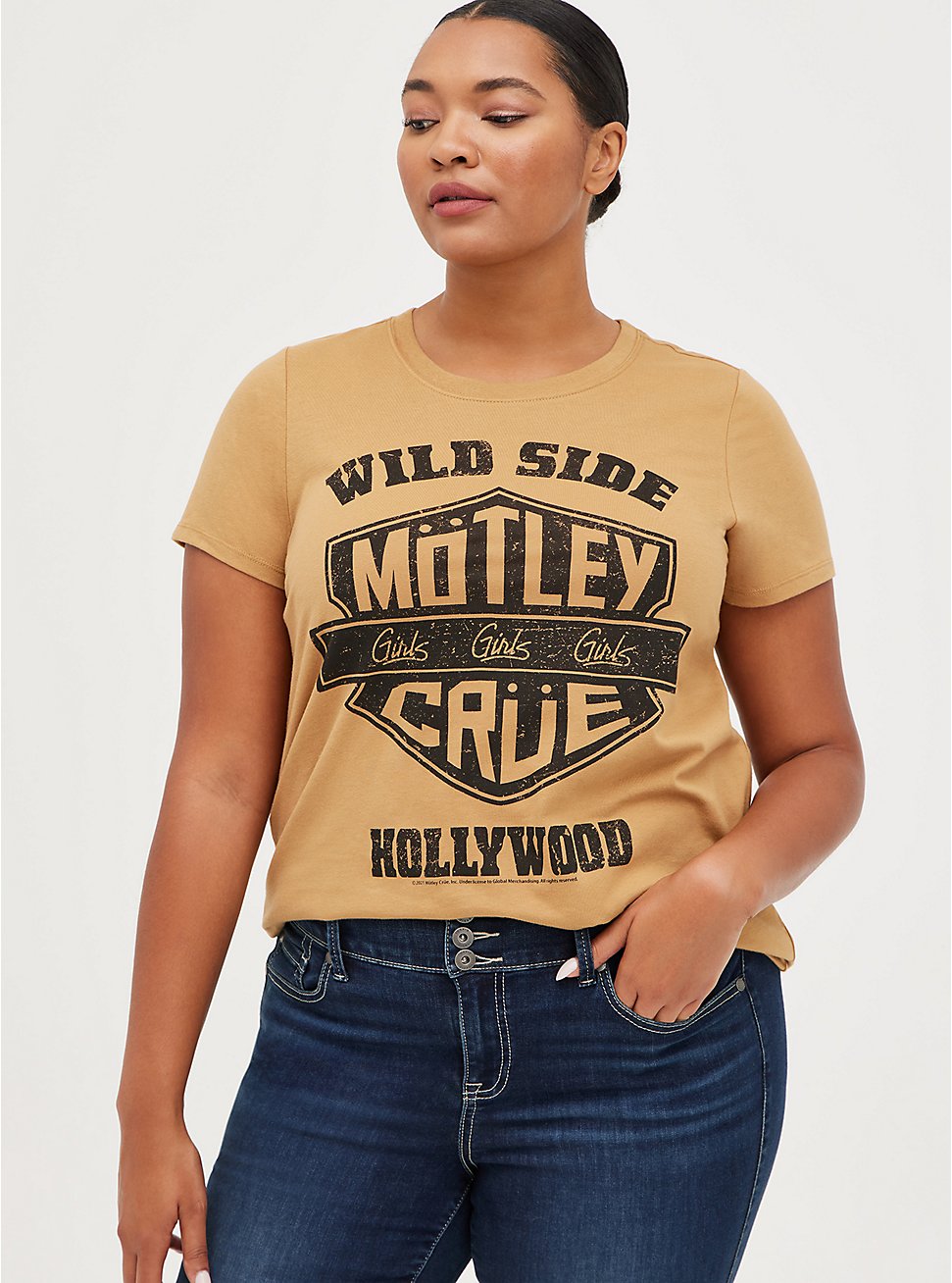 Classic Fit Crew Tee - Mötley Crüe Tan, TAUPE, hi-res