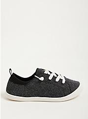 Plus Size Riley Sneaker - Black Stretch Knit Lurex (WW), BLACK, alternate
