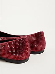Embellished Pointed Toe Flat - Red (WW), RED, alternate