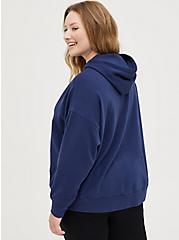 Plus Size Relaxed Pullover Hoodie - Cozy Fleece Navy, PEACOAT, alternate
