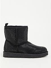 Embroidered Chunky Bootie - Black Sequin (WW), BLACK, alternate