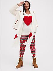 Plus Size Platinum Sweater Legging - Fair Isle Red, RED, alternate