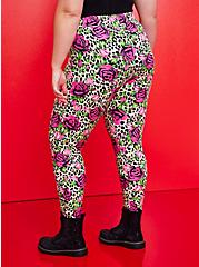 Plus Size Betsey Johnson Legging - Bright Rose & Leopard, MULTI, alternate