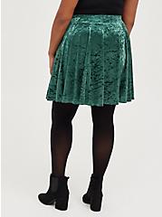 Plus Size Skater Mini Skirt - Velvet Green, BOTANICAL GARDEN, alternate