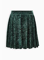Skater Mini Skirt - Velvet Green, BOTANICAL GARDEN, hi-res