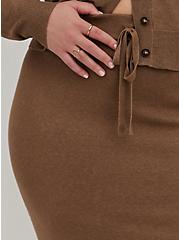 Pencil Skirt - Luxe Cozy Sweater Brown, CARIBOU, alternate