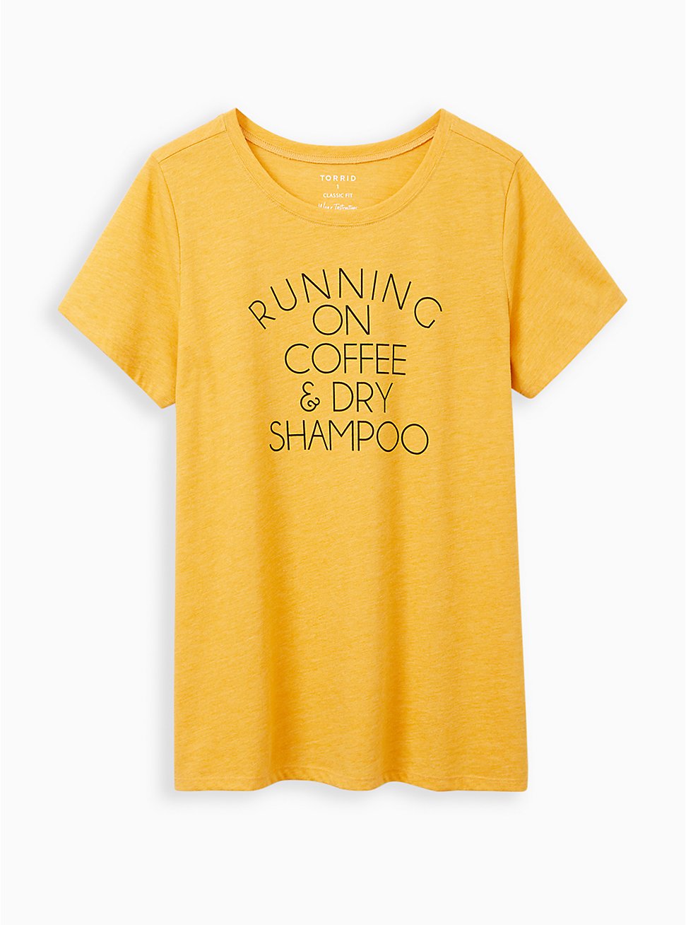 Everyday Tee - Signature Jersey Coffee & Dry Shampoo Mineral Wash Yellow, MINERAL YELLOW, hi-res