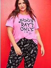 Betsey Johnson Vintage Tee - Triblend Jersey Good Days Only Pink, PINK GLO, hi-res