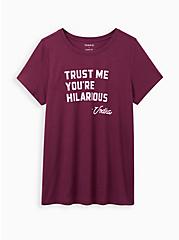 Plus Size Everyday Tee - Signature Jersey Hilarious Red, WINETASTING, hi-res