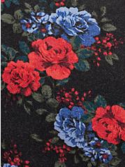 Babydoll Dress - Super Soft Plush Floral Black, FLORAL BLACK, alternate