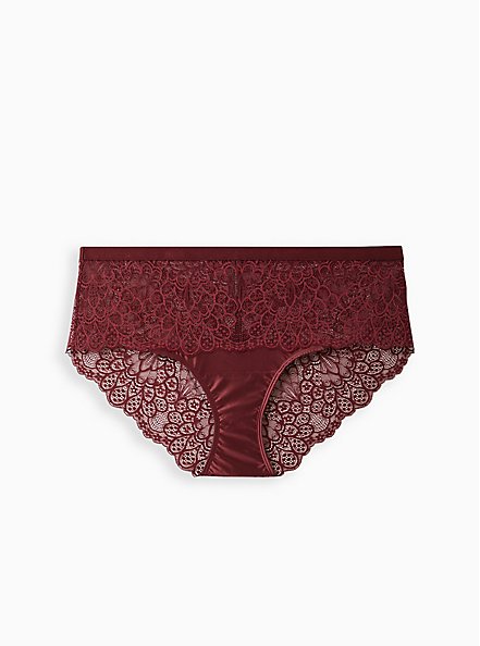 Cheeky Panty - Lace Red, ZINFANDEL, hi-res
