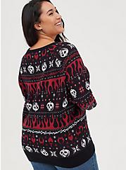 Disney Villains Pullover Sweater - Cotton Knit Poison Apple Fair Isle Print, MULTI, alternate