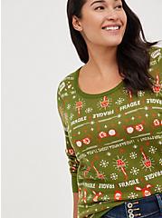Plus Size Pullover Sweater - Knit Jacquard A Christmas Story Fair Isle, MULTI, alternate