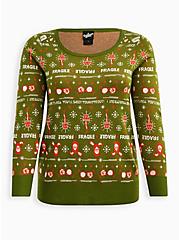 Plus Size Pullover Sweater - Knit Jacquard A Christmas Story Fair Isle, MULTI, hi-res