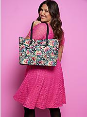 Plus Size Betsey Johnson Fit & Flare Puff Sleeve  Mini Dress - Pink, PINK GLO, alternate