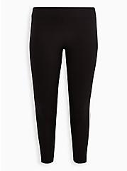 Platinum Legging- Fleece Lined Side Stripe Black, BLACK, hi-res