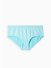 Plus Size Seamless Smooth Mid-Rise Hipster Heather Panty, BLUE RADIANCE BLUE, hi-res